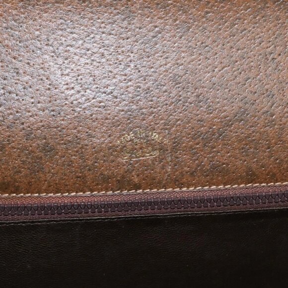 GUCCI Shoulder Bag Leather Brown Gold Auth am9842 - Picture 11 of 16